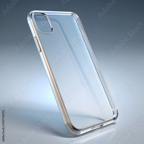 plastic transparent cover for mobile phone 3d render