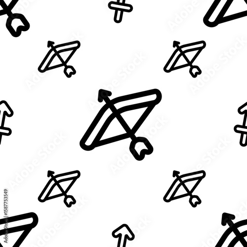 sagitarius seamless pattern with line style