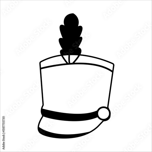 marching band hat silhouette icon design