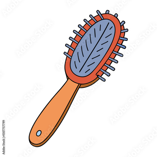 Hair brush with multiple bristles for gentle detangling and smooth styling, reducing breakage while adding shine and volume, perfect for daily hair care routine.
