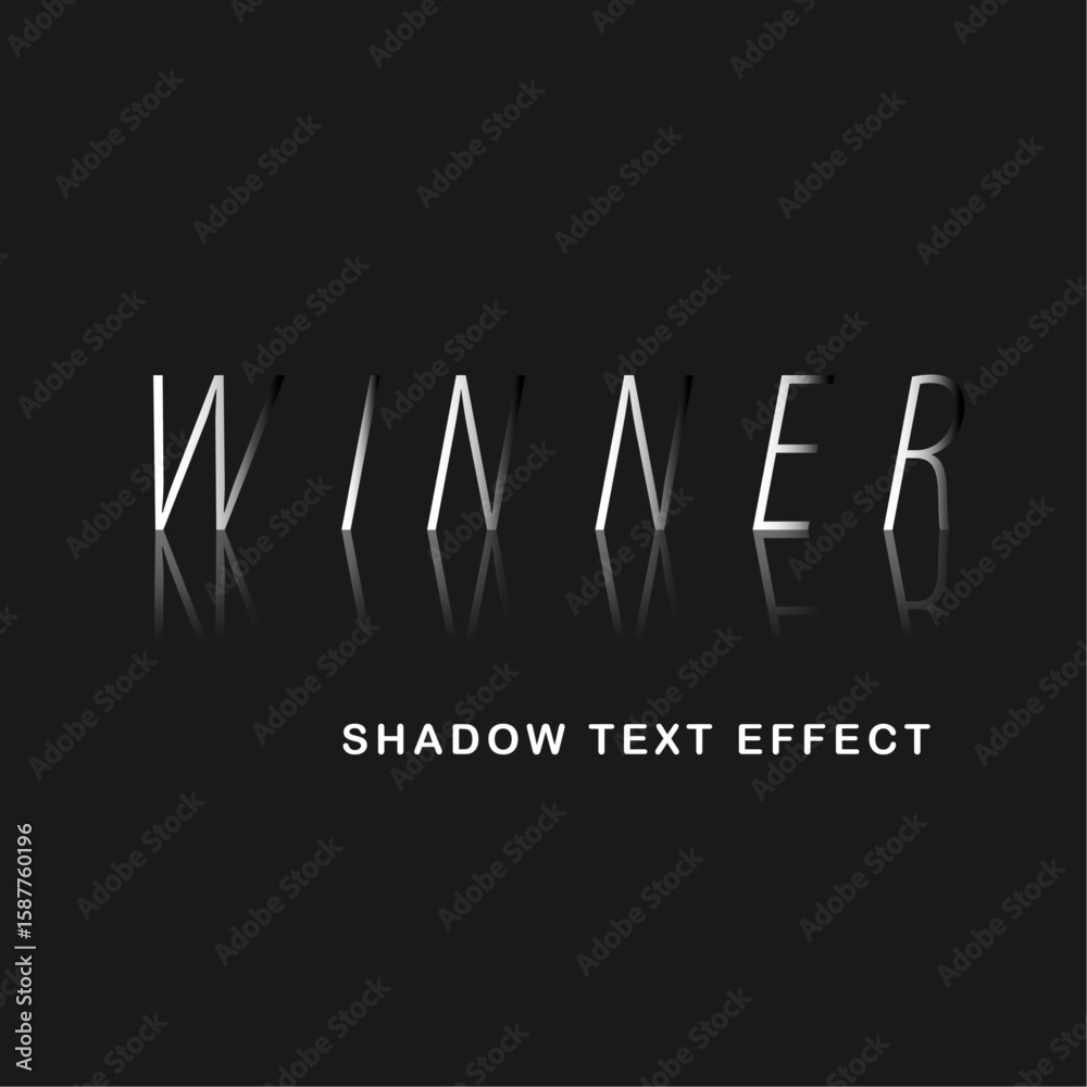 Obraz premium Shadow black & white text effect fully editable