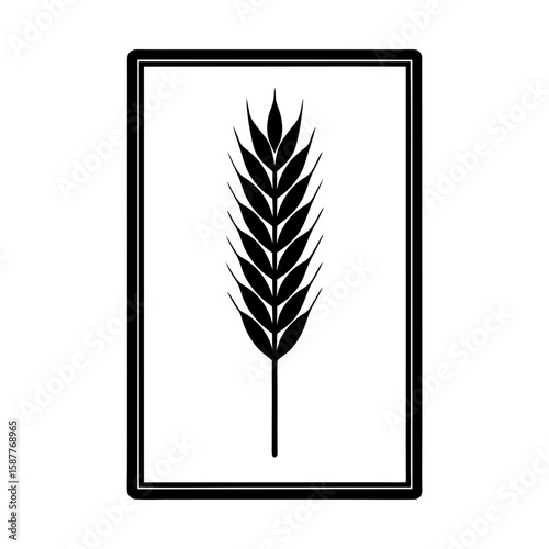 Wheat grain harvest agriculture cereal crop food field symbol silhouette