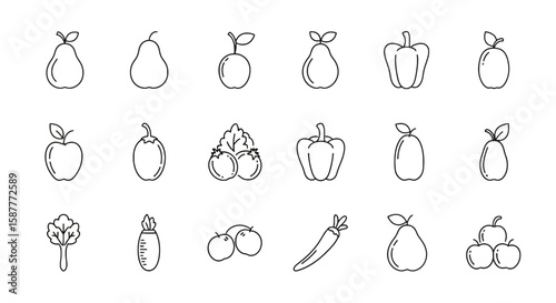 An appealing fruit icon showcasing fresh and healthy produce, ideal for designs representing nutrition, food, or a vibrant, natural lifestyle, easily integrated into any project, silhouette