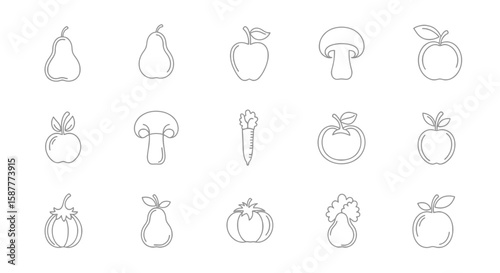 A vibrant fruit icon displaying the deliciousness of healthy eating, perfect for representing nutrition, freshness, and the natural goodness of orchard harvests and tasty treats, silhouette