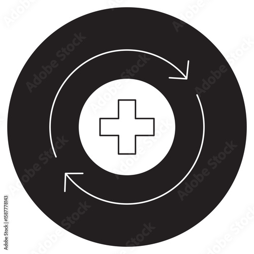 Recover icon, Recover Stronger Your Path to Healing, Bounce Back to Health with Confidence, vector