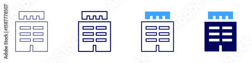 Building leasing icon in 4 different styles. Thin Line, Line, Bold Line, Duotone. Duotone style. Editable stroke