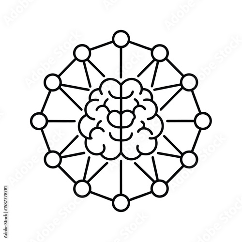 connected brain neural network ai technology concept 