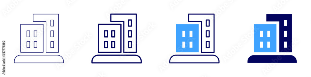 Building requirement icon in 4 different styles. Thin Line, Line, Bold Line, Duotone. Duotone style. Editable stroke Building requirement icon in 4 different styles. Thin Line, Line, Bold Line, Duotone. Duotone style. Editable stroke