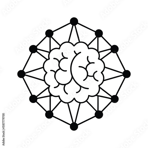 connected brain neural network ai technology concept 