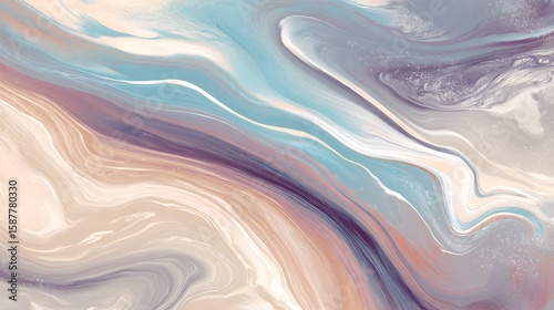 Wallpaper Mural Gracefully Seamless Abstract Composition Featuring Organic Pastel Marble Textures, Fluid Patterns, and Subtle Shimmering Glow Torontodigital.ca