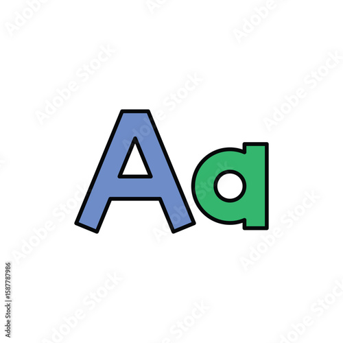Typography Icon vector stock illustration
