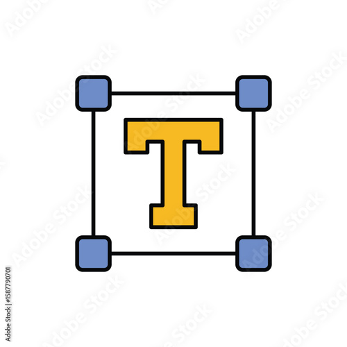 Text Tool Icon vector stock illustration
