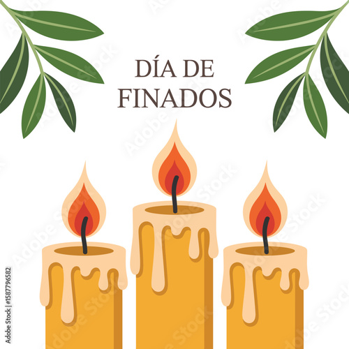Flat Día de Finados Vector Design.