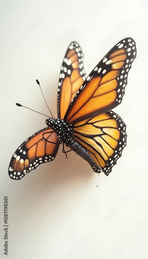 Fototapeta premium Detailed Close-up of a Monarch Butterfly