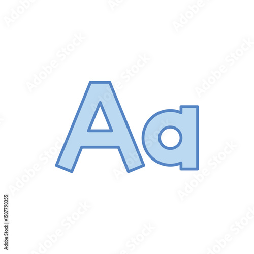 Typography Icon vector stock illustration