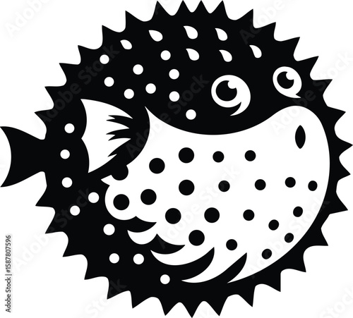 Inflated Pufferfish Symbol