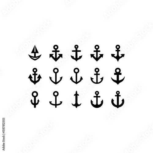 different ancient anchor relic icons set 