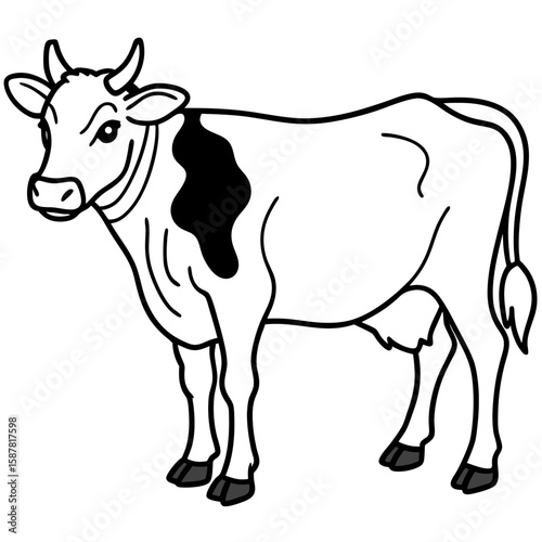 Cow Silhouette Vector Illustration