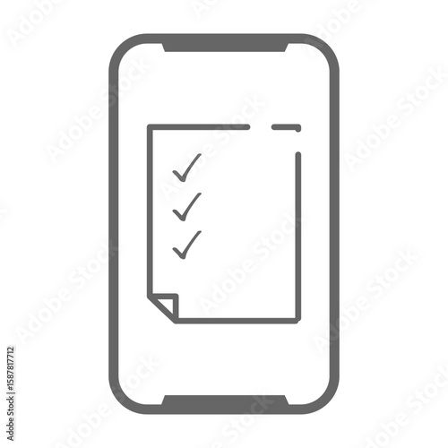 Smartphone checklist survey answering icon