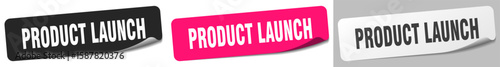 product launch sticker. product launch sticker set on white background