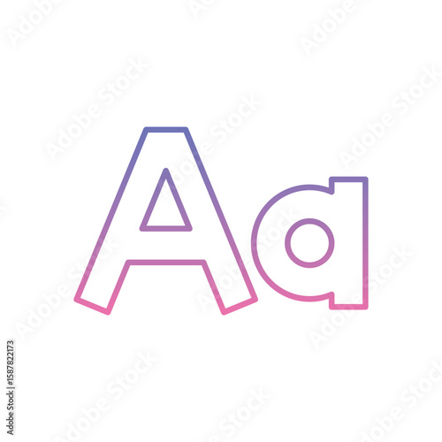 Typography Icon vector stock illustration