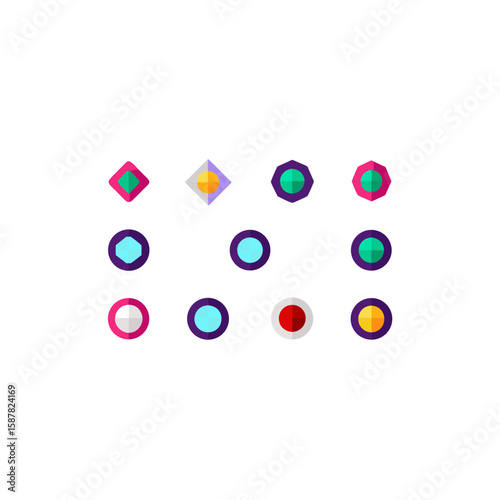  different cursed gemstone ring icons set 