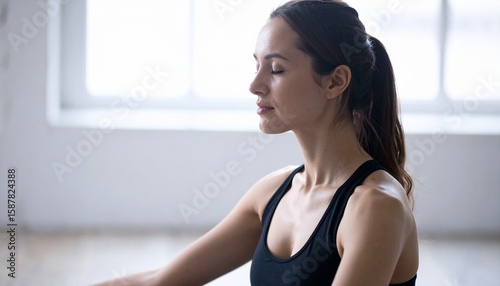 Meditation and Mindfulness Indoors – Close-Up of Calm Woman Practicing Inner Peace Free Download Meditation and Mindfulness Indoors – Close-Up of Calm Woman Practicing Inner Peace - GFXLoad