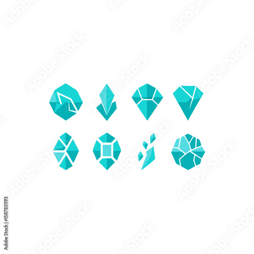 different ancient anchor relic icons set 