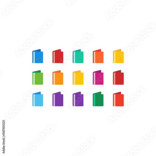  different spectral book icons set 