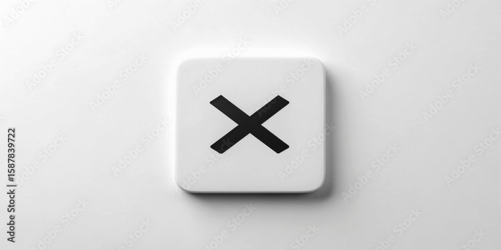 Obraz premium white cross on red background