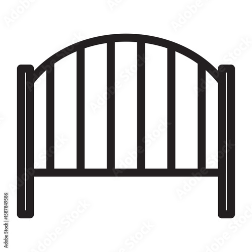 Simple Fence Icon for Home or Garden
