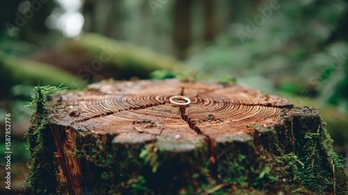 Wallpaper Mural Close Up of Tree Rings on Freshly Cut Tree Stump. Torontodigital.ca