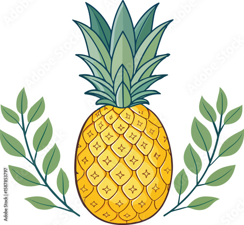 pineapple vector illustration