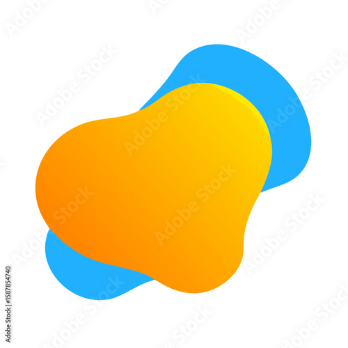 Abstract blob shapes with gradient colors on a black background