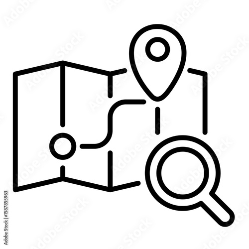 Journey icon, representing movement and exploration. Symbolizes route planning, adventure, and personal travel.