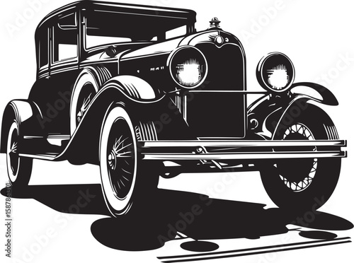 Simplified transport shape in white background