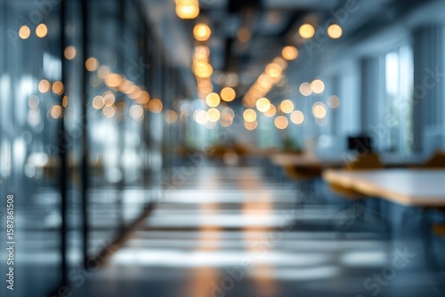 Wallpaper Mural Blurred modern office hallway (3) Torontodigital.ca