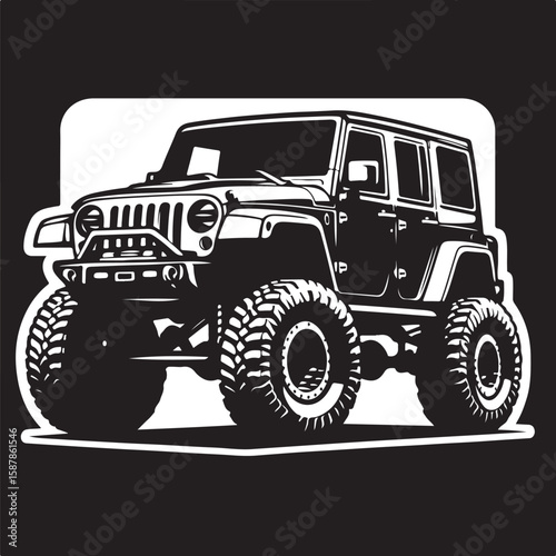 Simplified transport shape in white background