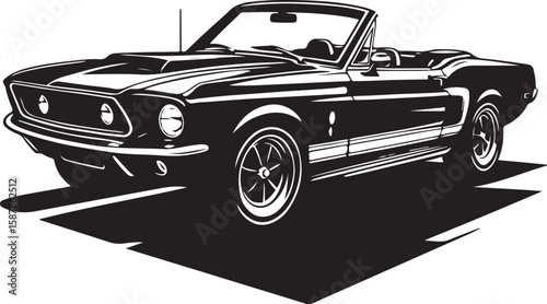 Side view of a transportation silhouette in high contrast