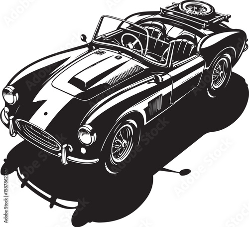 Side view of a transportation silhouette in high contrast
