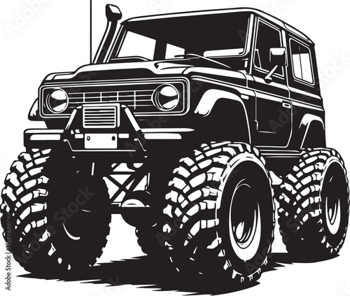 Side view of a transportation silhouette in high contrast