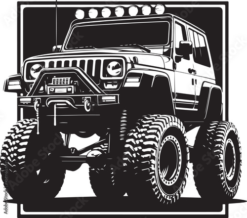 Classic vehicle form in clean silhouette vector