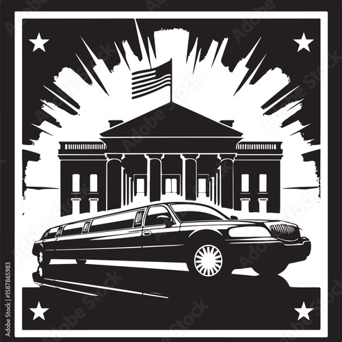 Black and white automotive shape for design use
