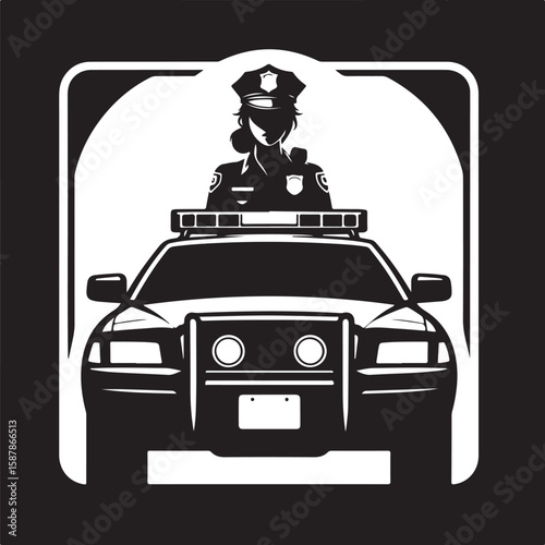 Black and white automotive shape for design use