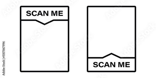 Clean Scan Me Tag Icons, Top And Bottom Banner Styles
