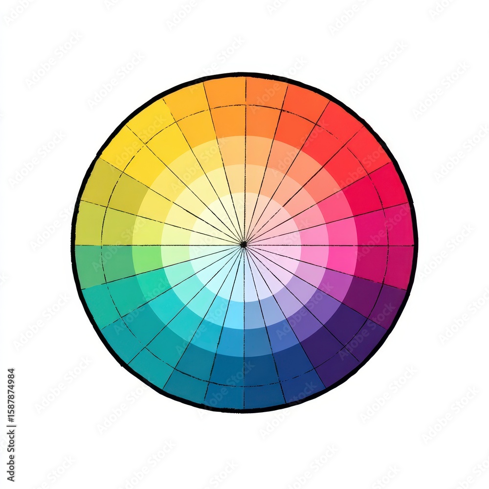 Obraz premium Colorful circular color wheel (1)