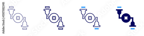 Cable hoist icon in 4 different styles. Thin Line, Line, Bold Line, Duotone. Duotone style. Editable stroke