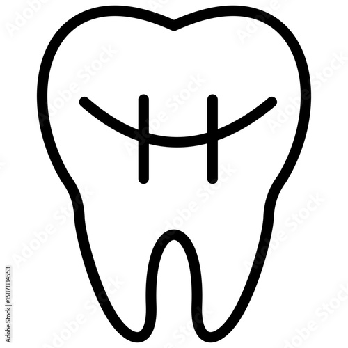 orthodontics  line icon