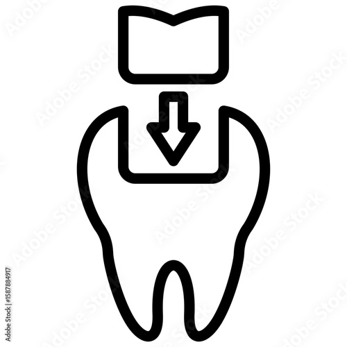 dental fillings line icon
