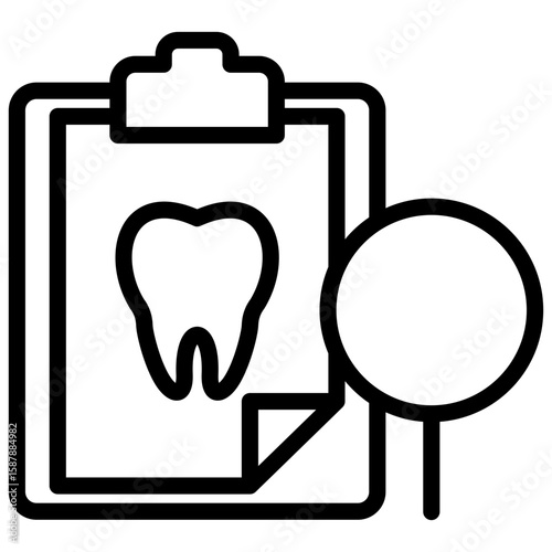 dental exams line icon